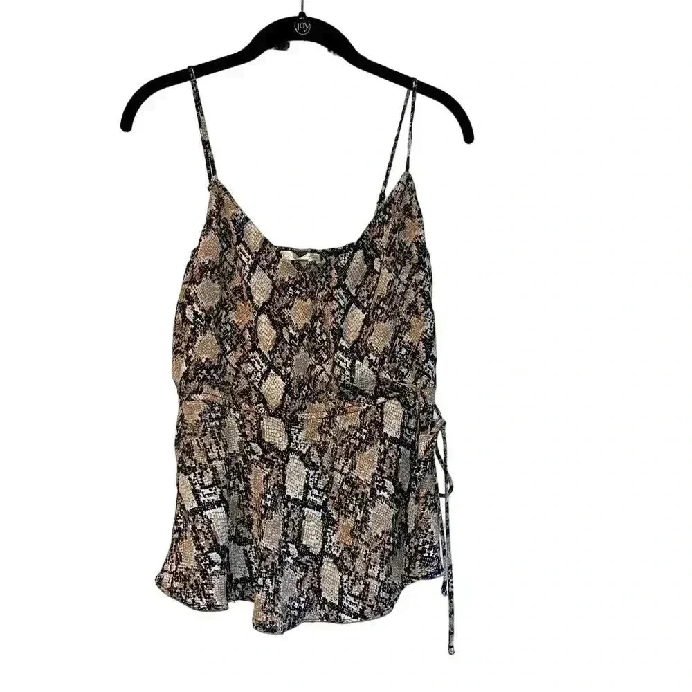 Nine Britton Snakeskin Sleeveless Summer Blouse Size S B46